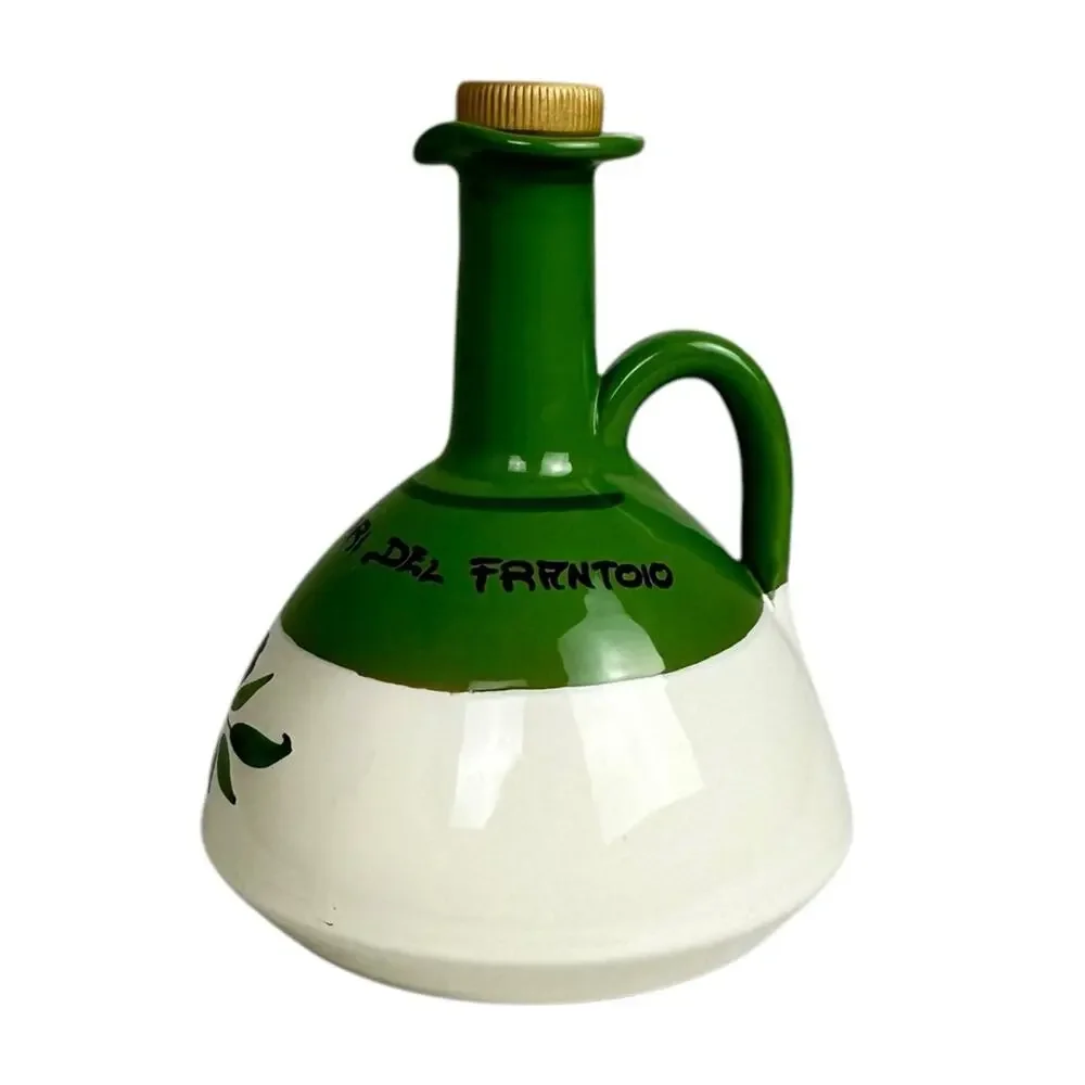 VTG Benegiamo Handcrafted Italian Olive Oil Cruet Jug with Stopper Ceramic